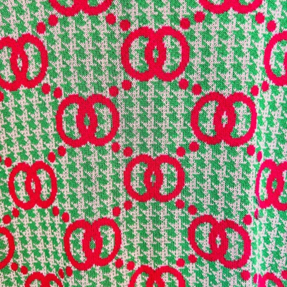 Pink and Green Chainlink Dress - Picture 2 of 3